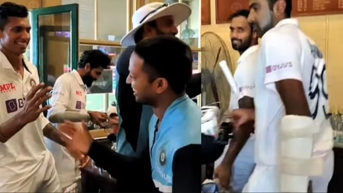 Watch: How Indian cricket team celebrated the historic draw in the dressing room