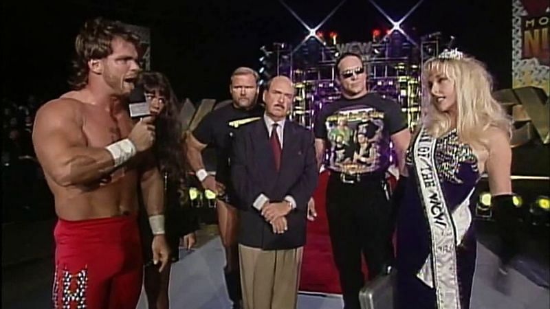 Chris Benoit (left) in WCW