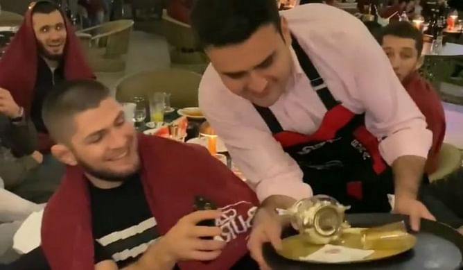 Watch: Khabib Nurmagomedov gets pranked and teased by Turkish celebrity chef Burak Ozdemir