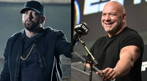 Eminem (left); Dana White (right)