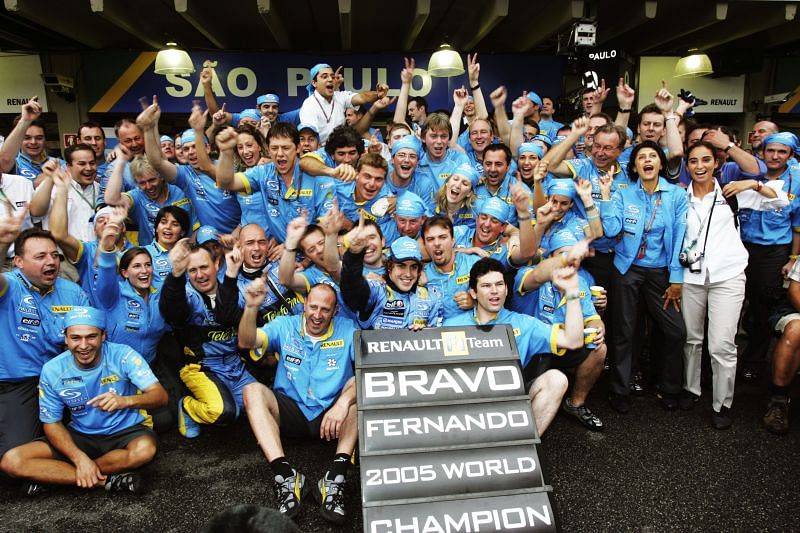 Fernando Alonso became the youngest world champion by winning the title in 2005. Photo: Mark Thompson/Getty Images