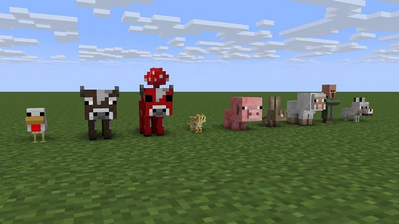 An assortment of baby mobs in Minecraft (Image via wallpapercave.com)