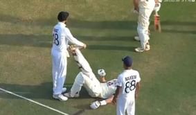 Watch: Virat Kohli stretches Joe Root's leg to ease cramps on Day 1