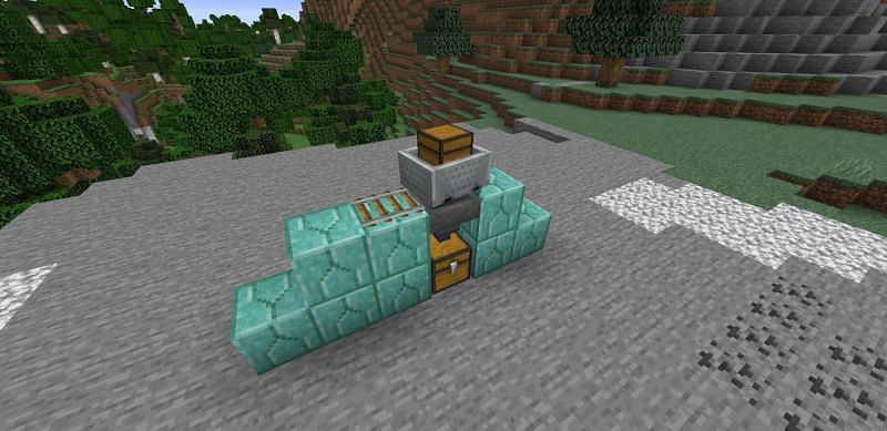 Earning the &quot;Freight Station&quot; achievement in Minecraft Bedrock Edition (Image via Minecraft)