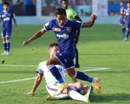 Lallianzuala Chhangte was on fire in this match against Kerala Blasters FC. Courtesy: ISL