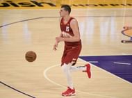 Nikola Jokic #15 of the Denver Nuggets.