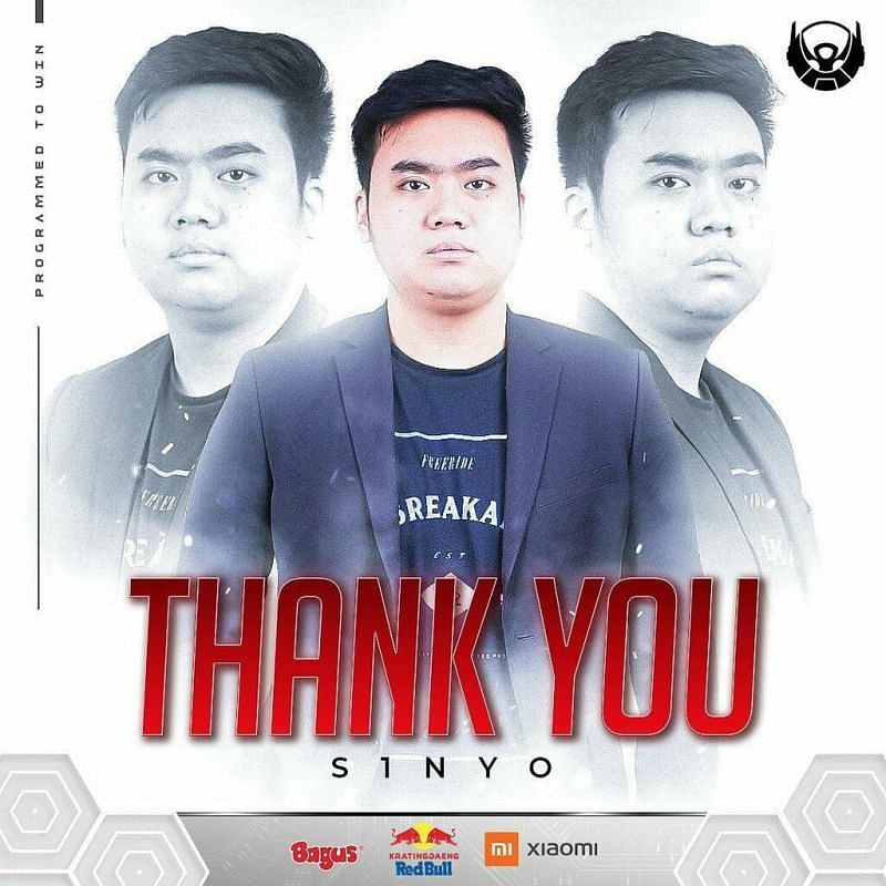 S1NYO is the latest PUBG Mobile star to leave his team