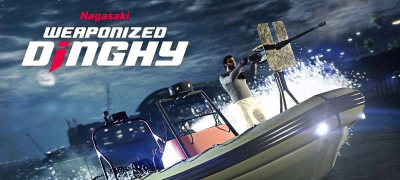 The Weaponized Dinghy is now available for purchase in Warstock Cache and Carry in GTA Online (Image via Rockstar Newswire)
