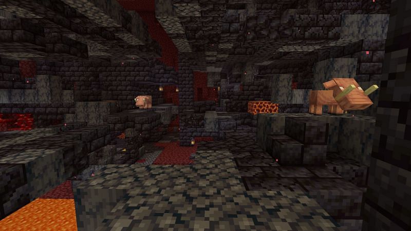 Shown: Bastion Remnant (Image via Minecraft)