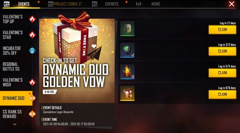 How To Get The Golden Vow Box On Valentine S Day In Free Fire Sportz Times