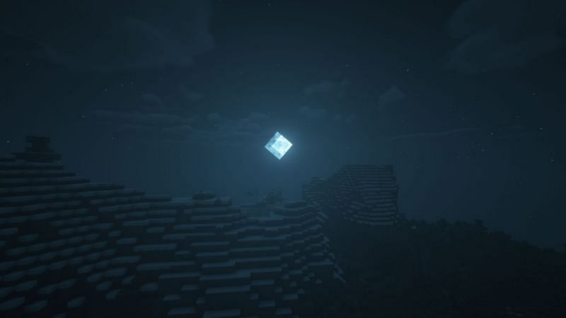 A cat jumped over the moon (Image via Minecraft)