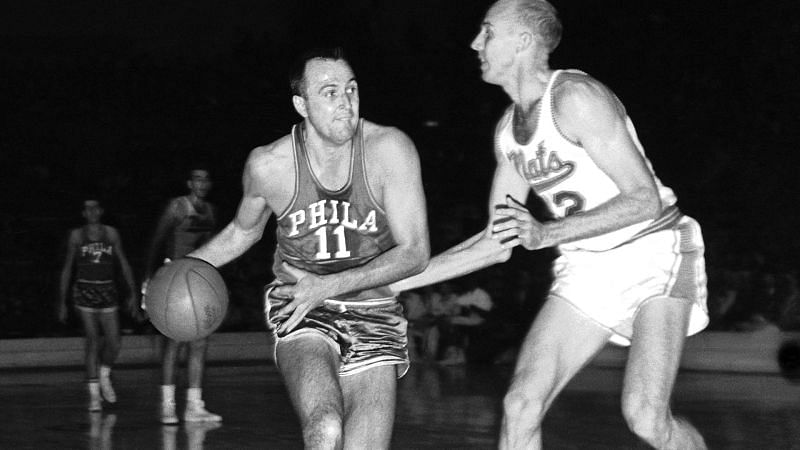 Paul Arizin (#11) with the Philadelphia Warriors (Photo Credit: NBA.com)