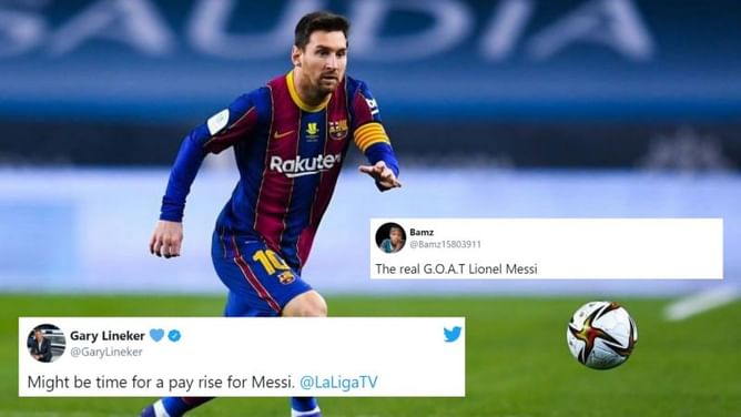 Twitter explodes as Lionel Messi helps Barcelona overtake Real Madrid with sensational free-kick