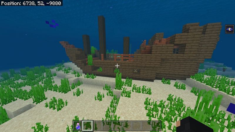 Shipwreck in Minecraft
