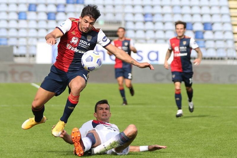 Cagliari beat Crotone 4-2 in the first leg of their clash this season