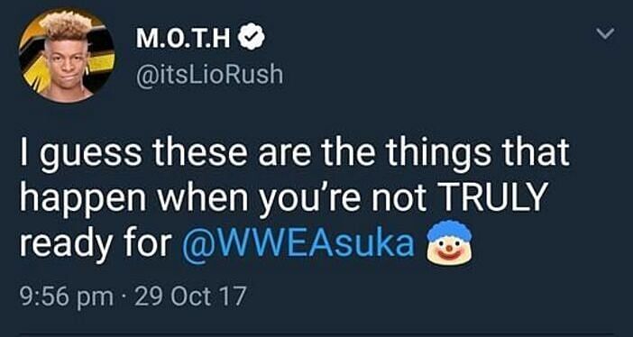 Lio Rush received major heat over comments about Emma&#039;s release