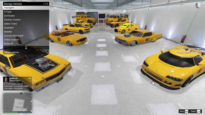 gta 4 all cars taxis