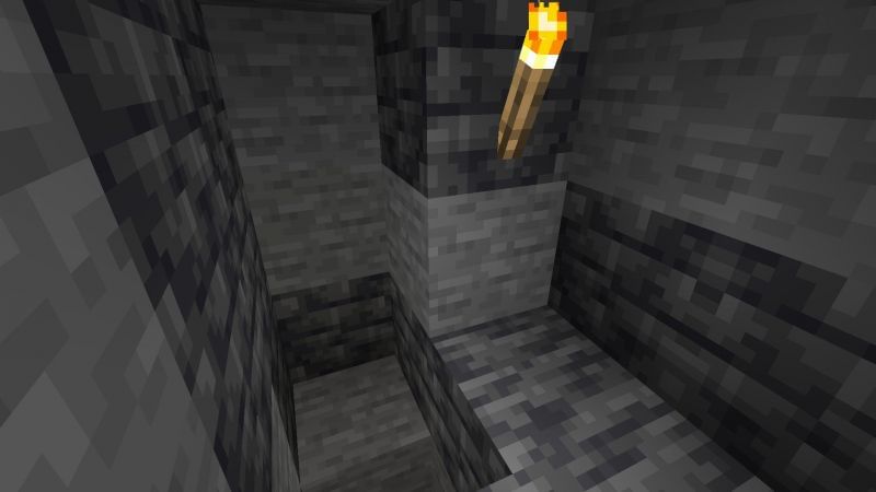 Transitioning from Stone to Deepslate (Image via Minecraft)