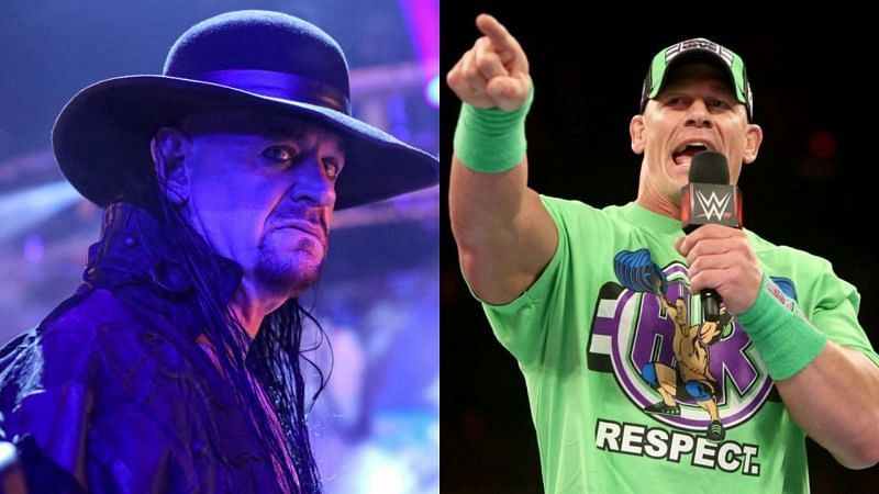 The Undertaker (left); John Cena (right)