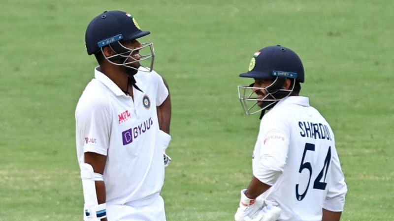 Washington Sundar (left) was impressive on debut at the Gabba.