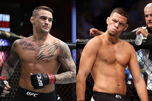 Dustin Poirier (left) and Nate Diaz (right)