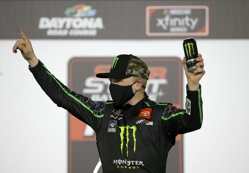 Ty Gibbs, winner of the NASCAR Xfinity Super Start Batteries 188 At Daytona. Photo: Chris Graythen/Getty Images