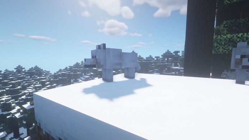 A wolf and its pack (Image via Minecraft)