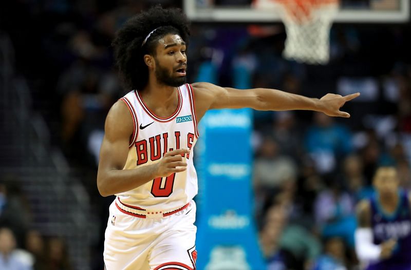 Coby White #0 of the Chicago Bulls