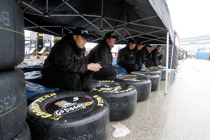 NASCAR at Texas Motor Speedway rain delay (Photo by Todd Warshaw/Getty Images)