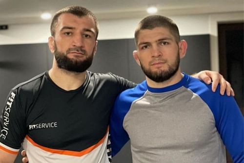 Abubakar Nurmagomedov with his cousin Khabib Nurmagomedov [Image credit: Abubakar Nurmagomedov's Instagram]