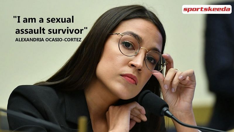Alexandria Ocasio-Cortez speaking up about&nbsp;sexual assault (Image Via Sportskeeda)