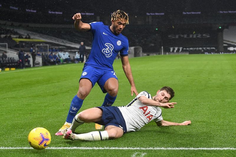 Reece James in action against Tottenham