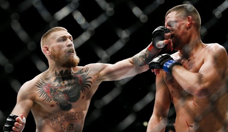 Conor McGregor (left); Nate Diaz (right)