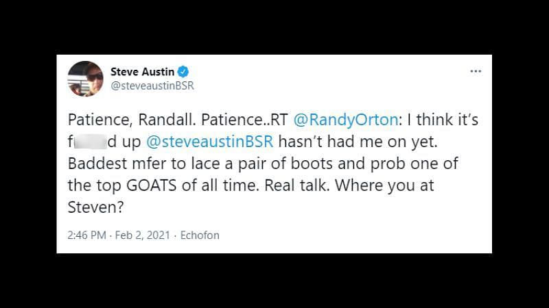 How Steve Austin responded to Randy Orton