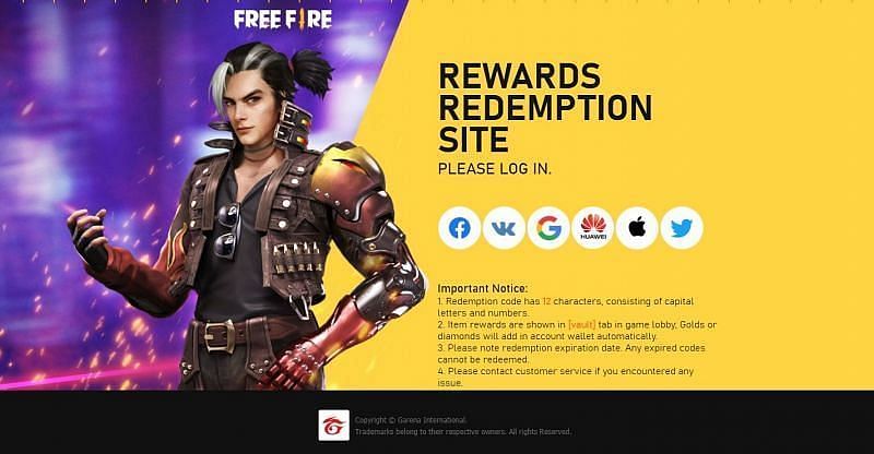 Visit the official rewards redemption site