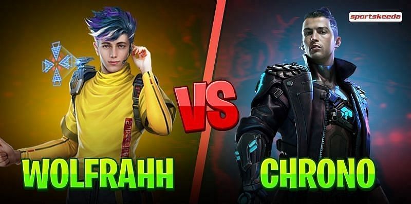 Wolfrahh and Chrono are two popular characters in Garena Free Fire (Image via Sportskeeda)