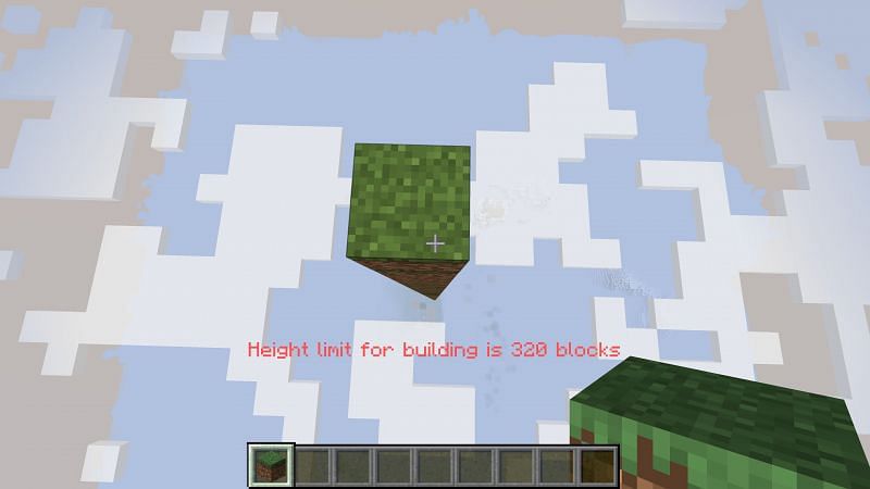 The additional blocks have been placed at either end of the world &mdash; to the top and the bottom (Image via ScrollDrop)