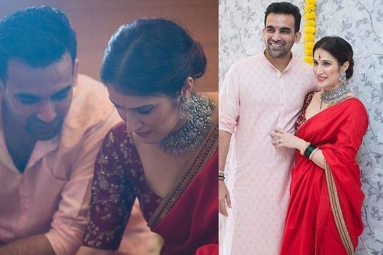 Zaheer Khan and his wife