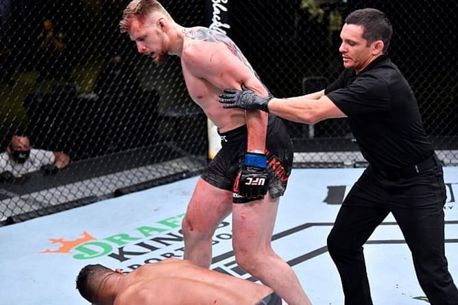 Who won the UFC fight last night at UFC Vegas 18 (6 February 2021)?