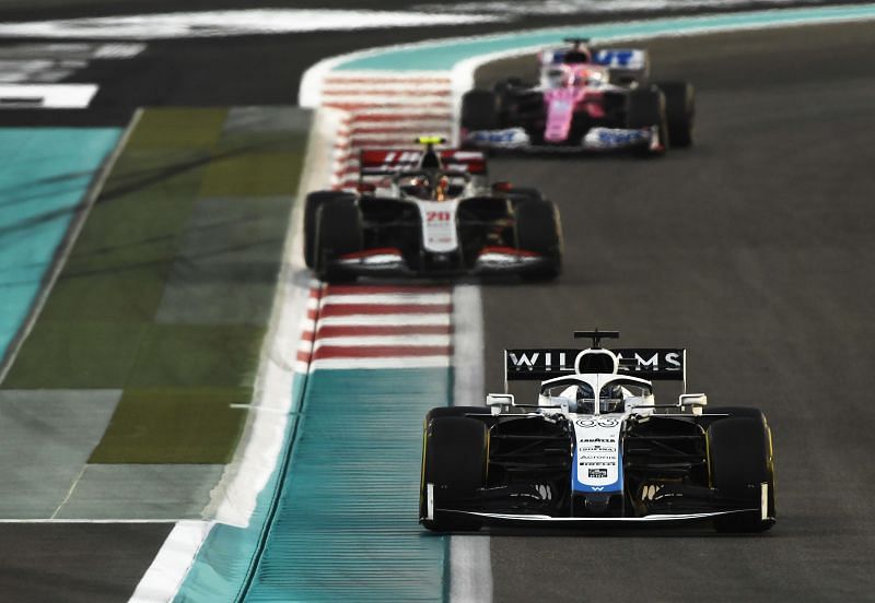 George Russell racing in Abu Dhabi. Photo by Rudy Carezzevoli/Getty Images