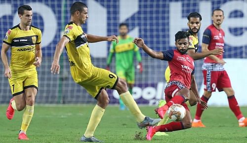 Hyderabad FC were handed an easy victory after looking average in the first-half. Courtesy: ISL