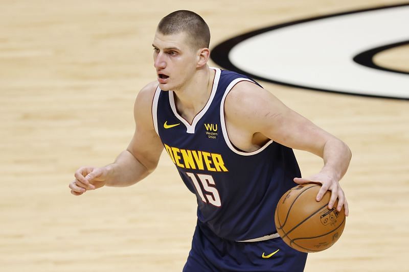 Nikola Jokic #15 of the Denver Nuggets.