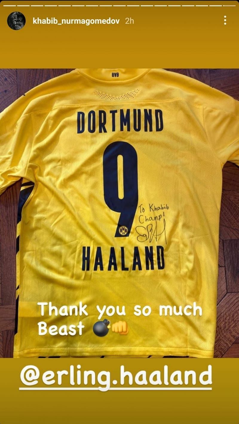 Here&#039;s the shirt Haaland sent The Eagle