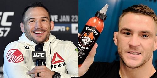 Michael Chandler's (L) remarks are in response to Dustin Poirier's (R) refusal to fight him in a potential title fight