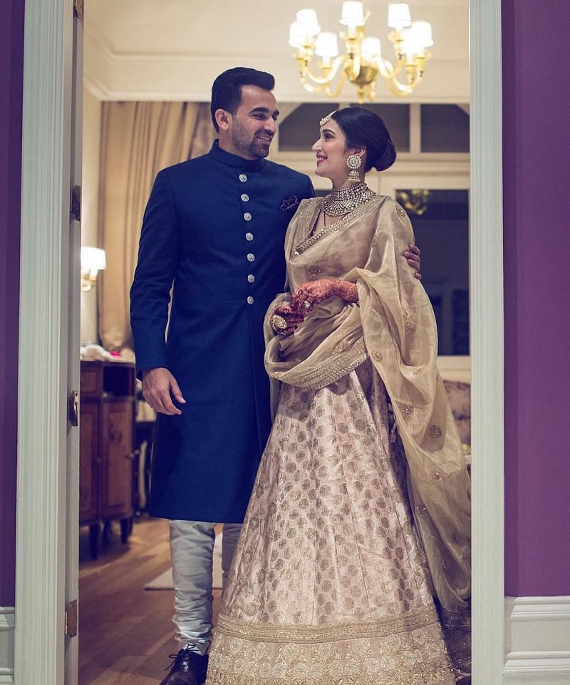 Zaheer Khan and his wife