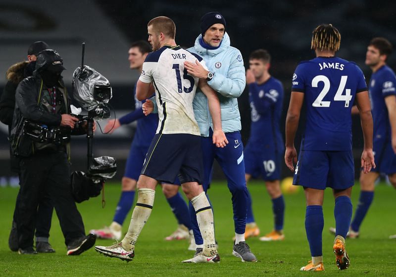 Eric Dier leaves the field after a night to forget against Chelsea