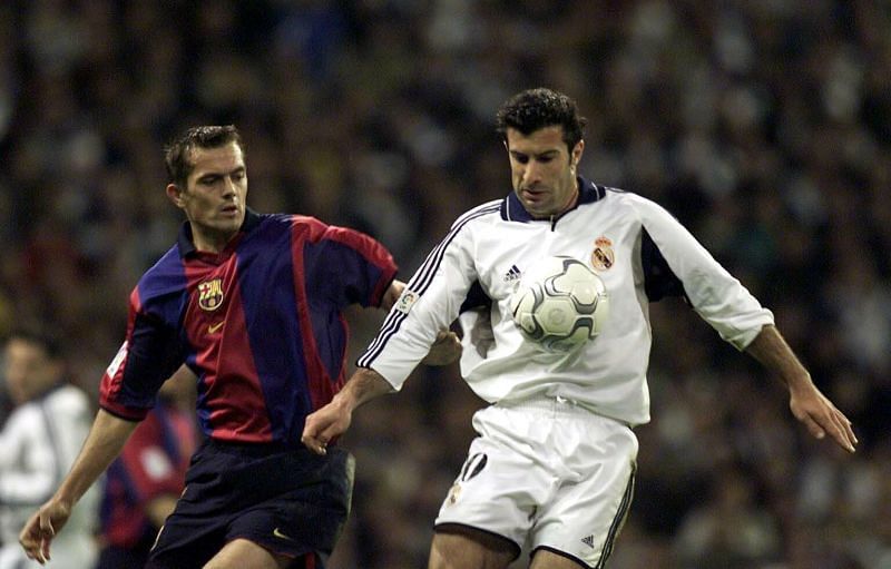 Figo caused outrage when he swapped Barcelona for Real Madrid