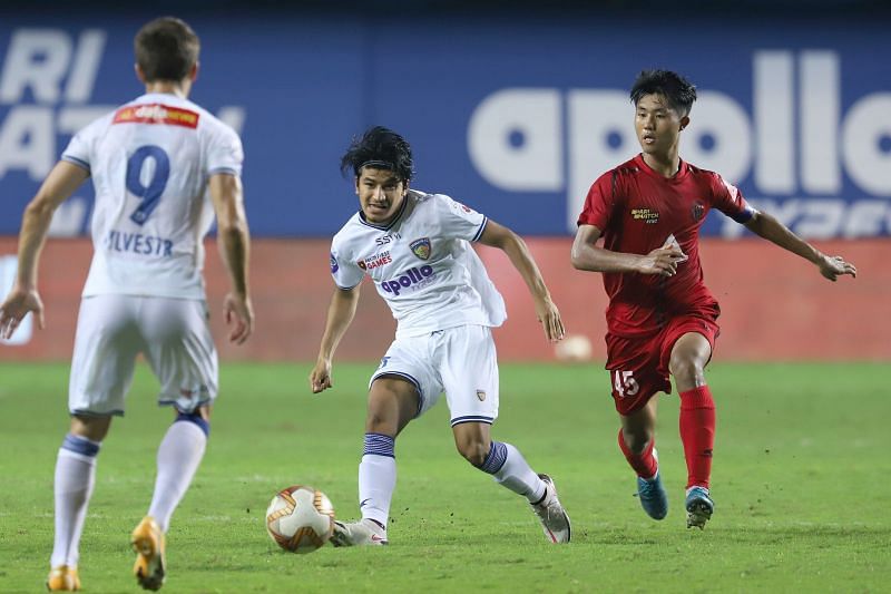 Chennaiyin FC's Anirudh Thapa (centre) is doubtful for the tie against NorthEast United FC (Image Courtesy: ISL Media)