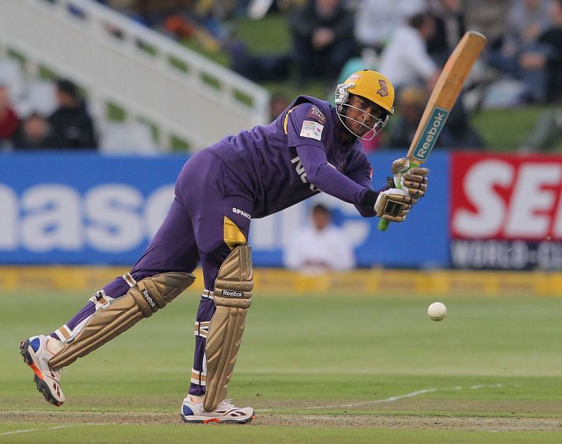 Shakib Al Hasan in action for the Kolkata Knight Riders