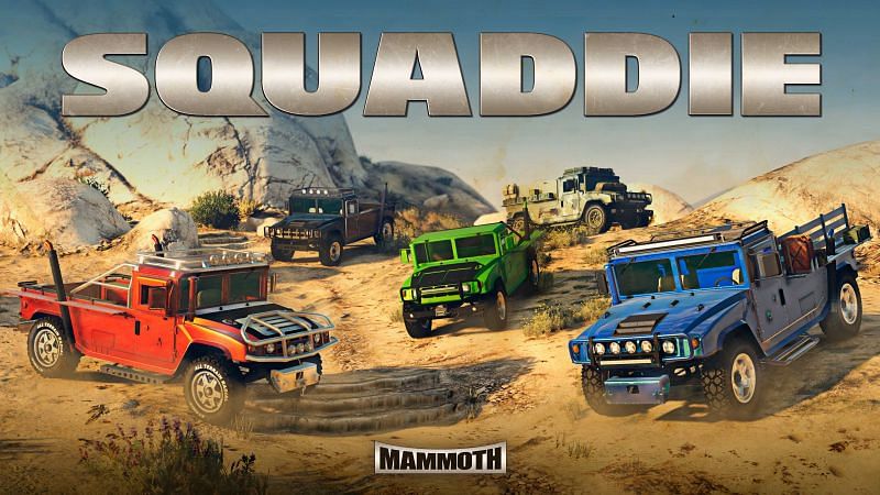 The Mammoth Squaddie is a good replacement for the Patriot in GTA Online (Image via Rockstar Newswire)